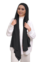 Premium Chiffon Hijab with Matching Jersey Back-Tie Undercap Attached