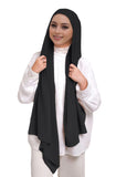 Premium Chiffon Hijab with Matching Jersey Back-Tie Undercap Attached