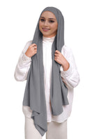 Premium Chiffon Hijab with Matching Jersey Back-Tie Undercap Attached