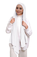 Premium Chiffon Hijab with Matching Jersey Back-Tie Undercap Attached