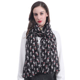 Cat Print Scarf Lightweight